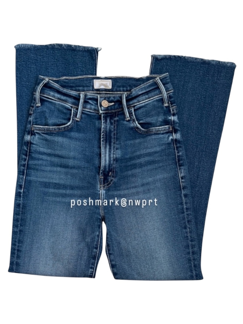 MOTHER Hustler Ankle Fray Grasping At Straws High Waisted Straight Crop 24 - Picture 5 of 15
